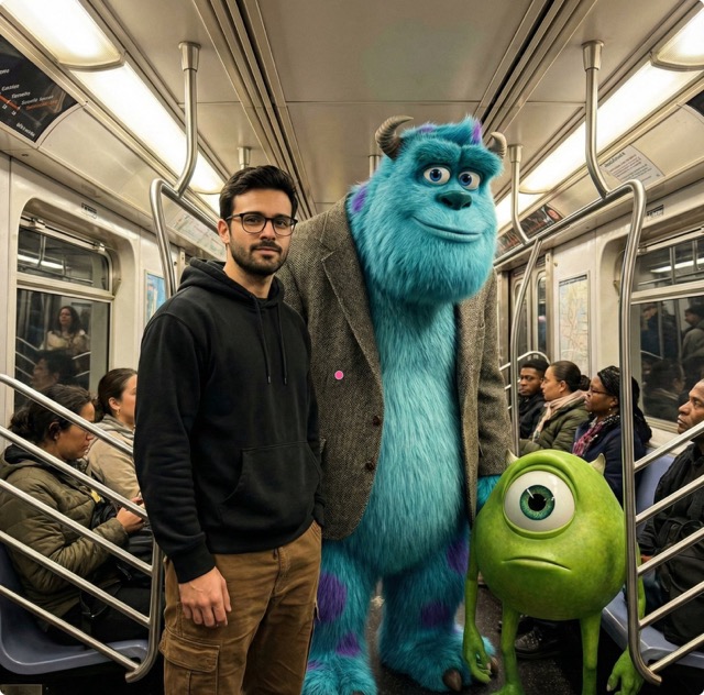 Realistic Cartoon Characters Subway Photo