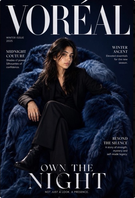 Dark Luxury Fashion Magazine Cover
