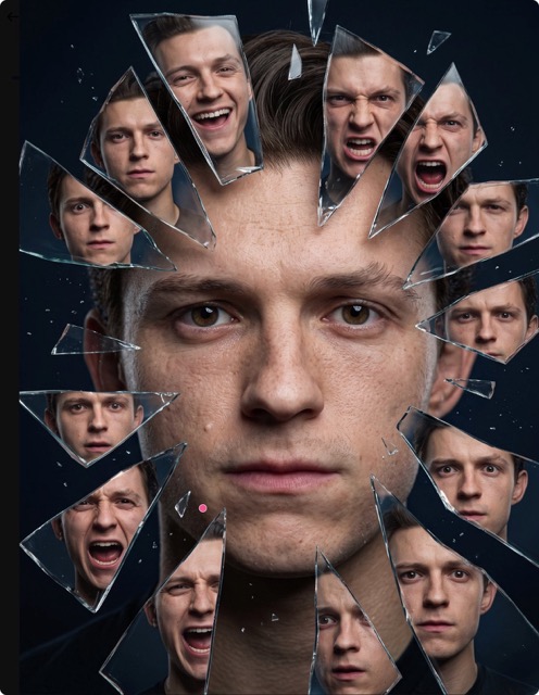 Shattered Reflections Emotion Portrait
