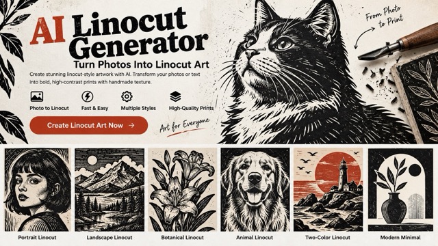 AI Linocut Generator